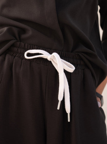 Beechtree - Black Drawstring Culottes