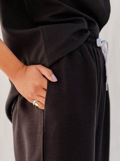Beechtree - Black Drawstring Culottes