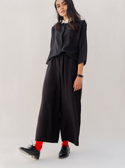 Beechtree - Black Drawstring Culottes