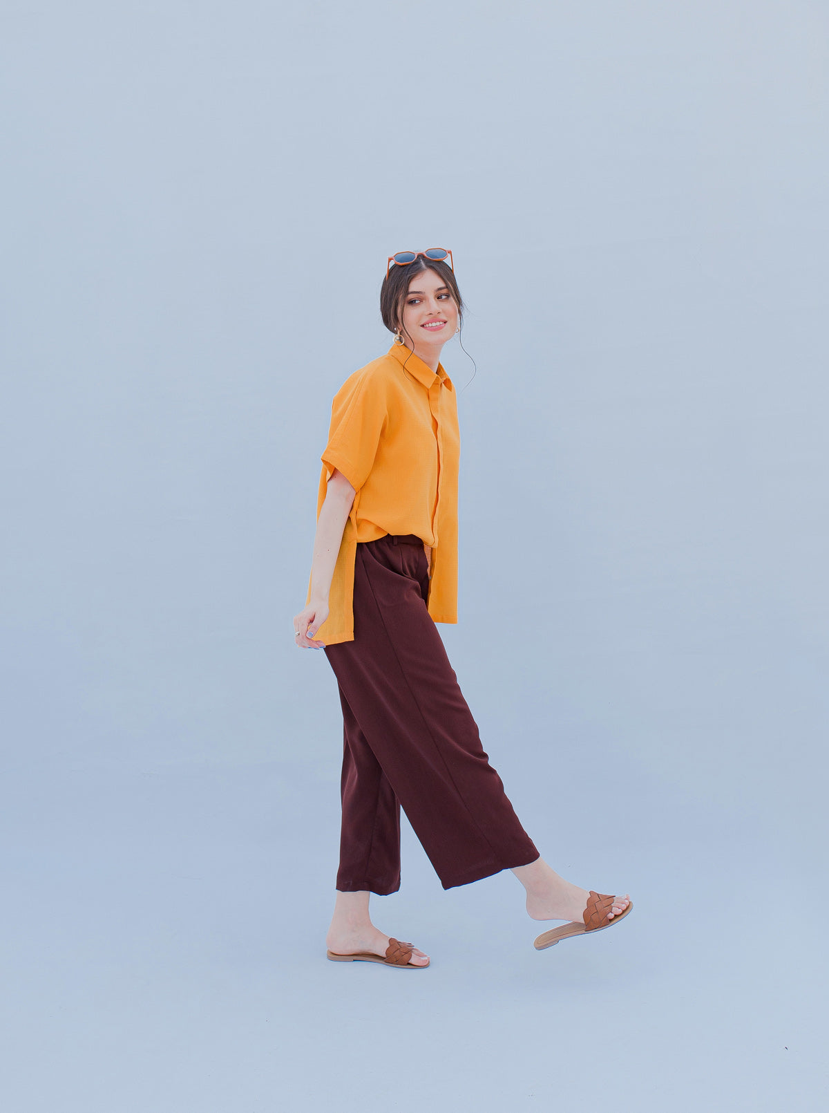 Beechtree - Brown Flowy Culottes