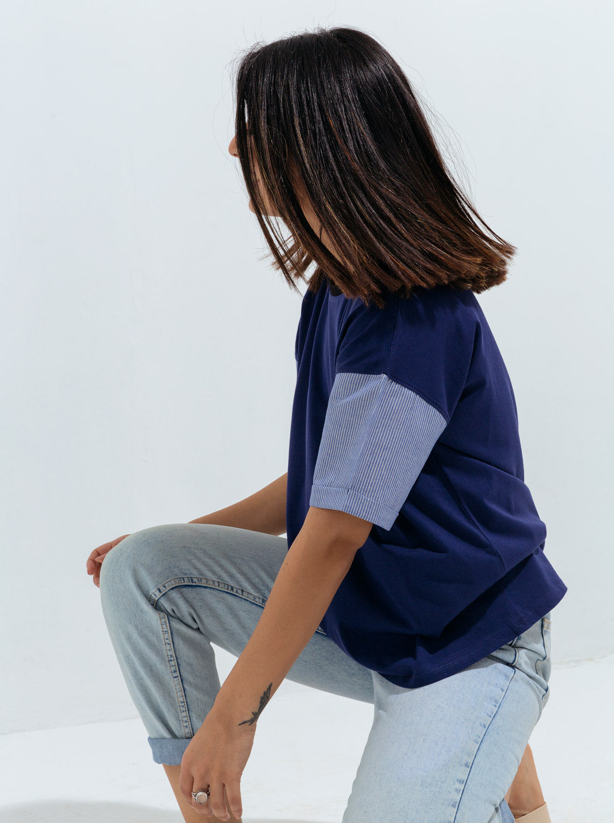 Beechtree - Denim Sleeve T-shirt