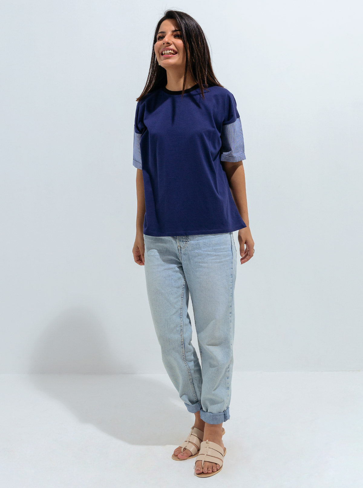 Beechtree - Denim Sleeve T-shirt