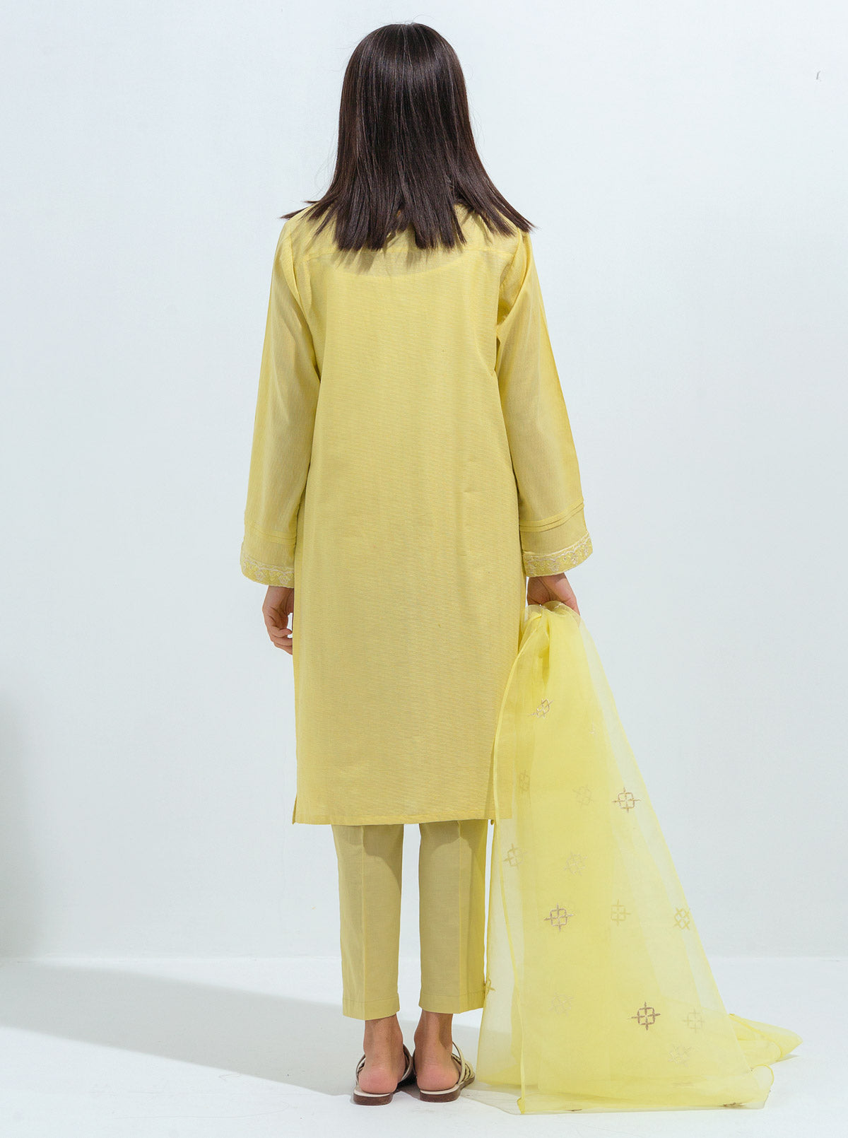 Beechtree - Embroidered Shirt With Dupatta And Pant