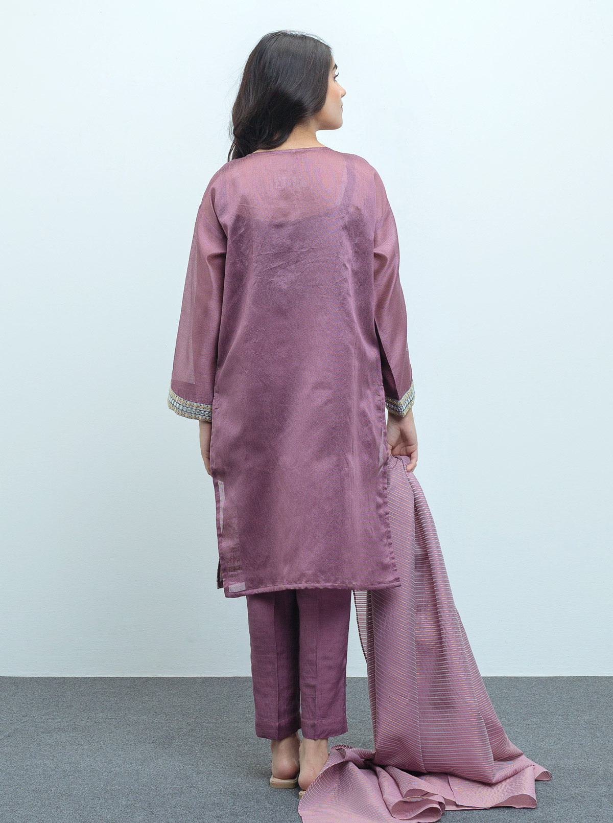 Beechtree - Embroidered Shirt With Dupatta