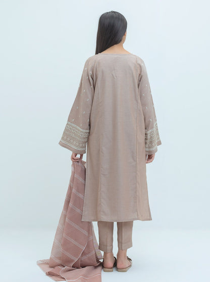 Beechtree - Embroidered Shirt With Dupatta