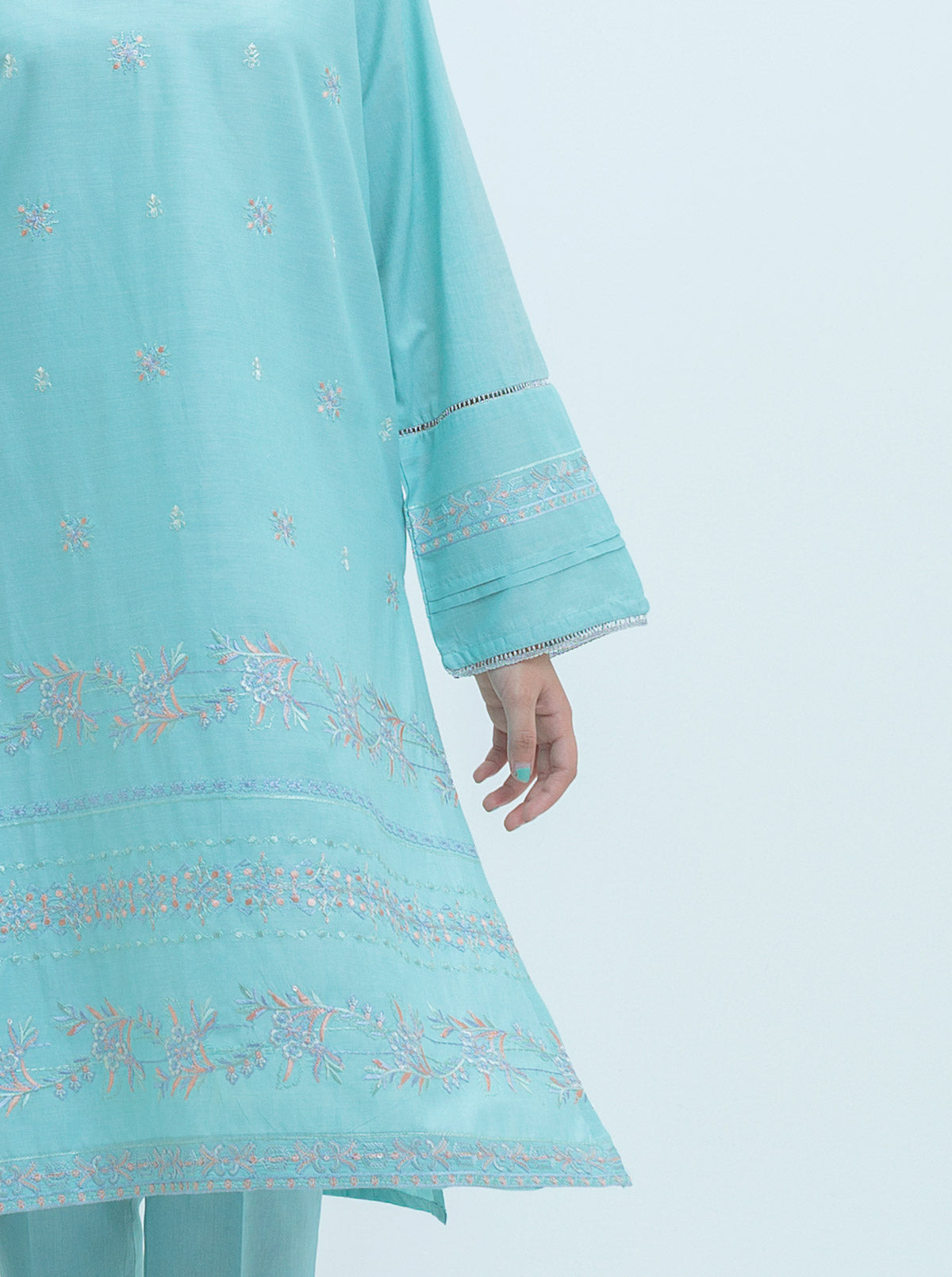 Beechtree - Embroidered Shirt With Dupatta