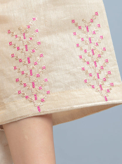 Beechtree - Embroidered Shirt With Dupatta