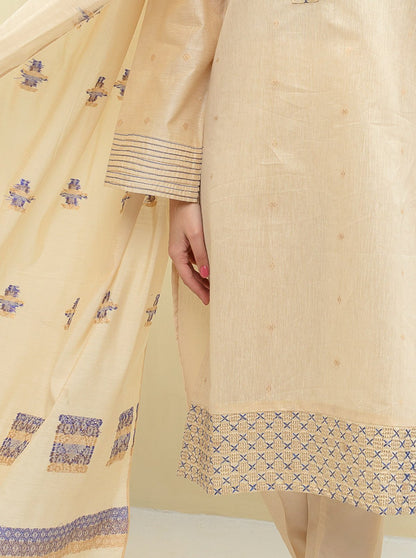 Beechtree - Embroidered Shirt With Dupatta