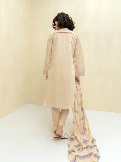 Beechtree - Embroidered Shirt With Dupatta