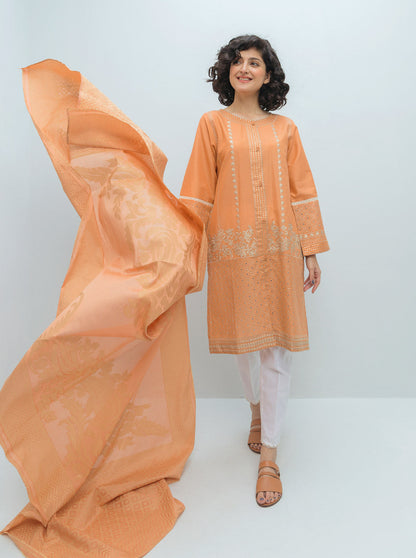 Beechtree - Embroidered Shirt With Dupatta