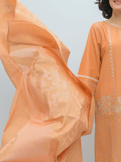 Beechtree - Embroidered Shirt With Dupatta
