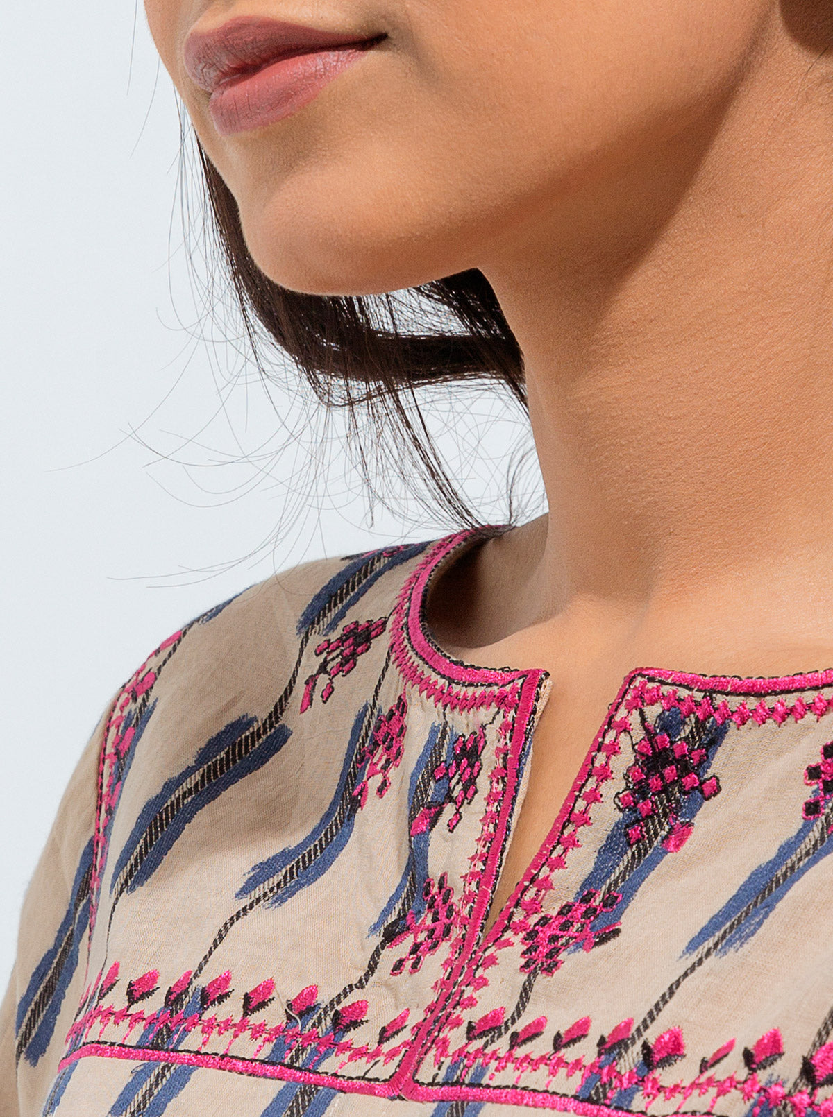 Beechtree - EMBROIDERED JACQUARD SHIRT (PRET)
