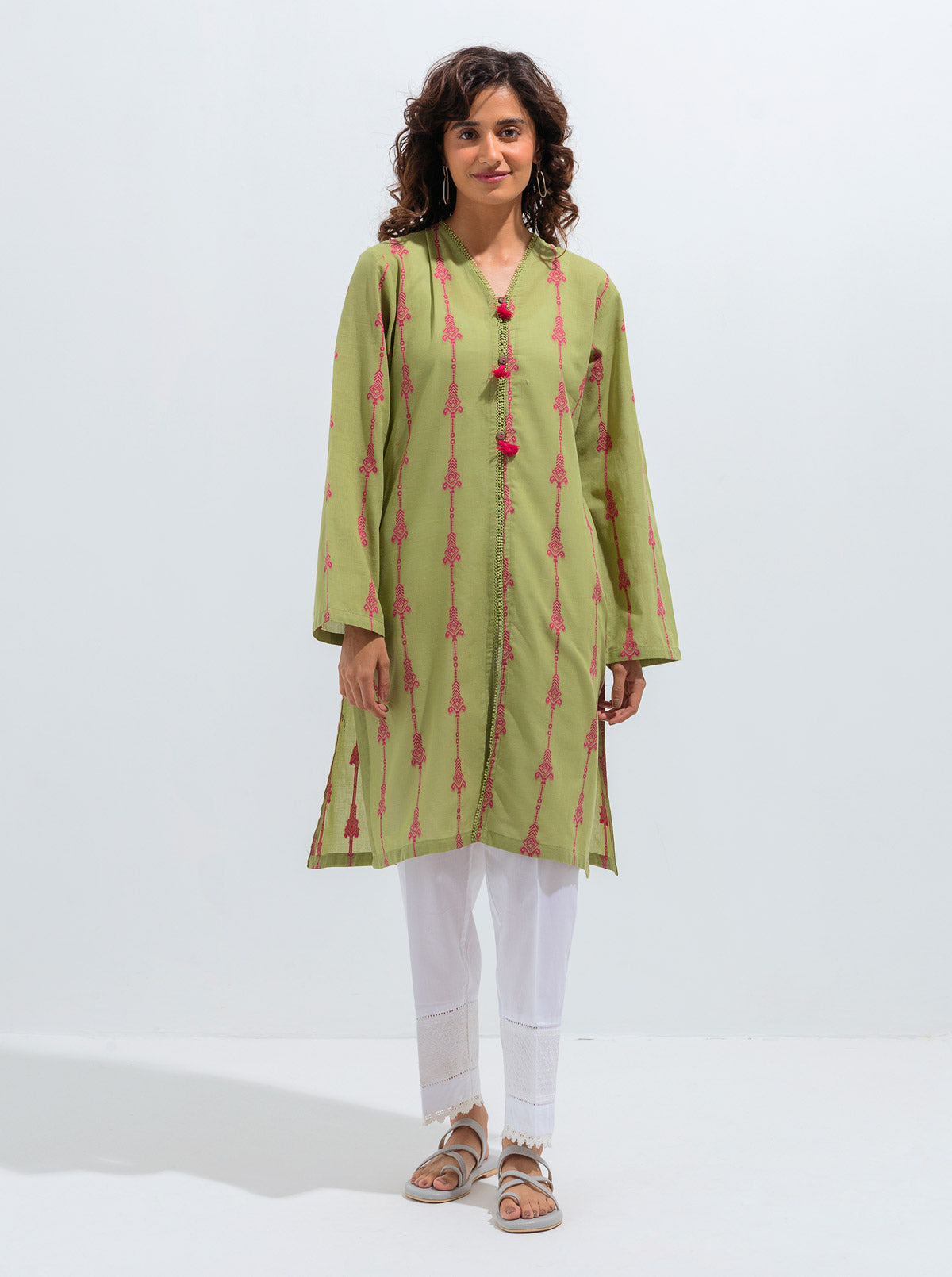 Beechtree - EMBROIDERED JACQUARD SHIRT (PRET)