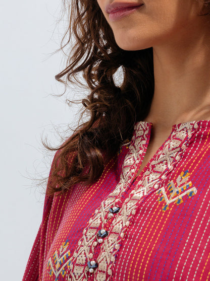 Beechtree - EMBROIDERED JACQUARD SHIRT (PRET)