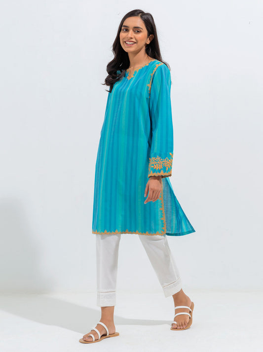 Beechtree - EMBROIDERED YARN DYED COTTON SHIRT (PRET)
