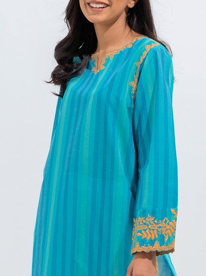 Beechtree - EMBROIDERED YARN DYED COTTON SHIRT (PRET)
