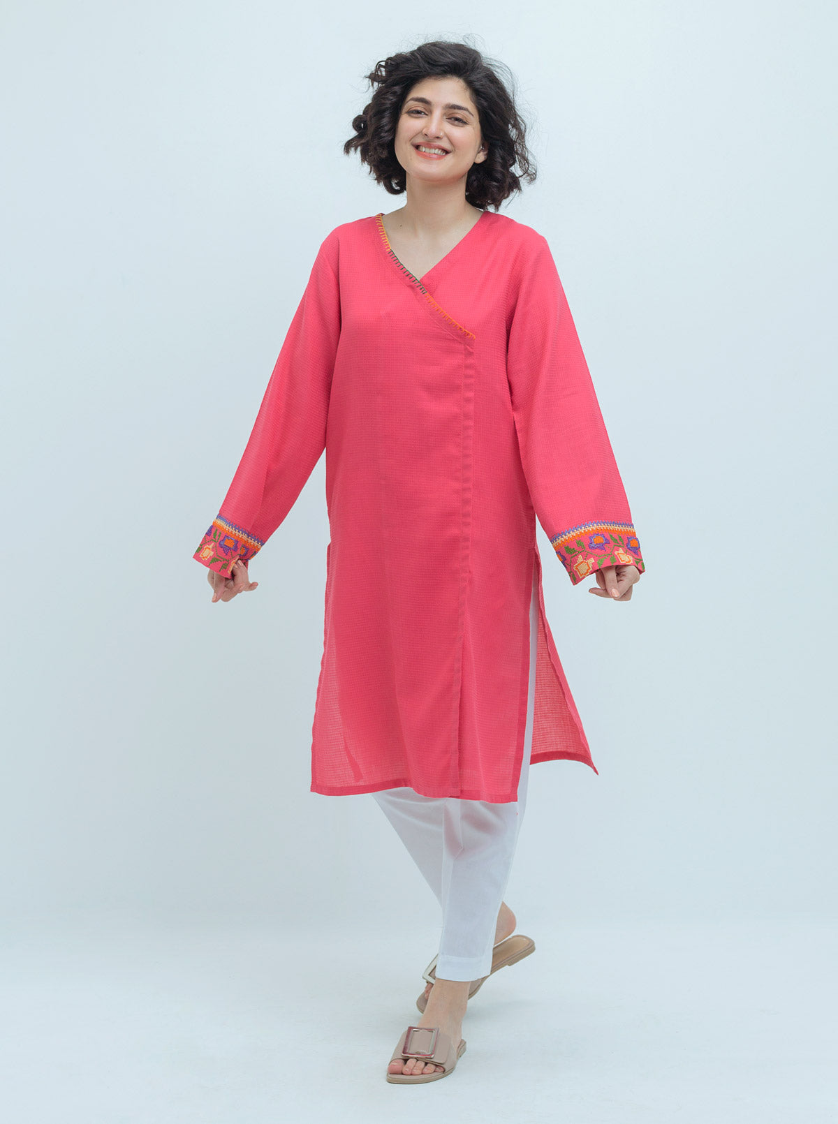 Beechtree - EMBROIDERED YARN DYED COTTON SHIRT (PRET)