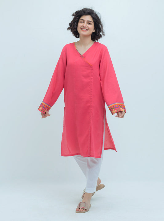 Beechtree - EMBROIDERED YARN DYED COTTON SHIRT (PRET)
