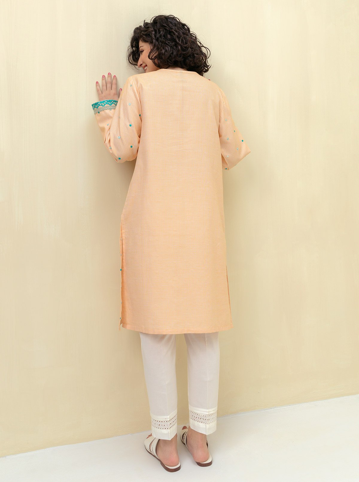 Beechtree - EMBROIDERED YARN DYED COTTON SHIRT (PRET)