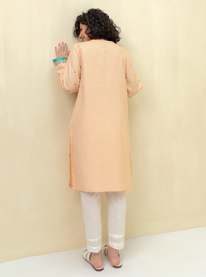 Beechtree - EMBROIDERED YARN DYED COTTON SHIRT (PRET)