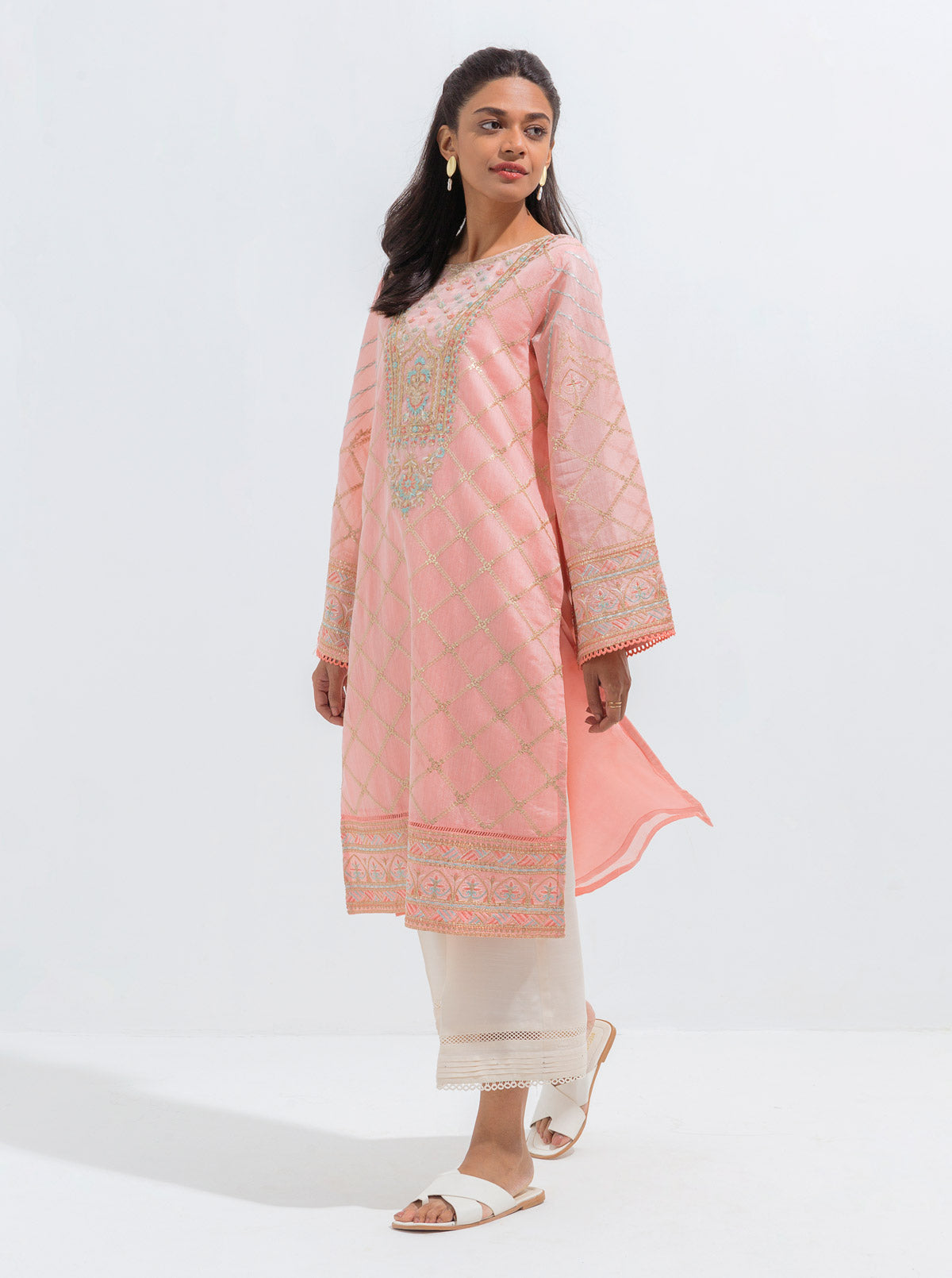 Beechtree - EMBROIDERED PAPER COTTON SHIRT (LUXURY PRET)