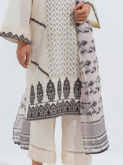 Beechtree - Embroidered Shirt With Dupatta