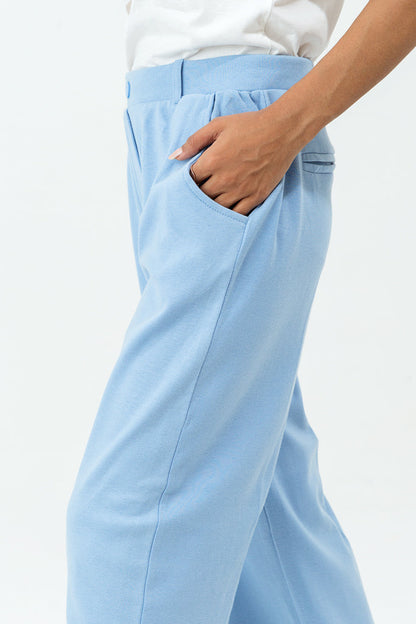 Beechtree - Light Blue Wide leg Knit Pants