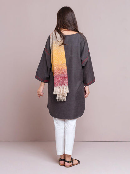 Beechtree - Embroidered Shirt With Shawl