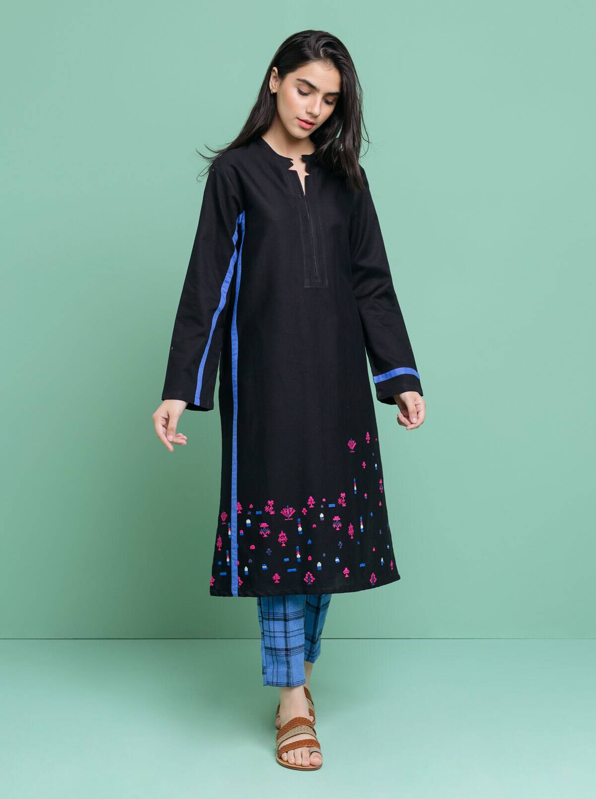 Beechtree - Embroidered Shirt With Pant