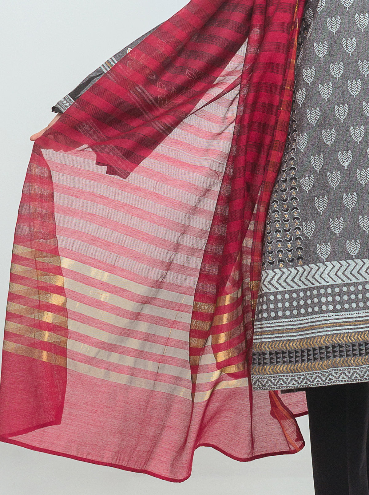 Beechtree - Block Printed Shirt With Dupatta