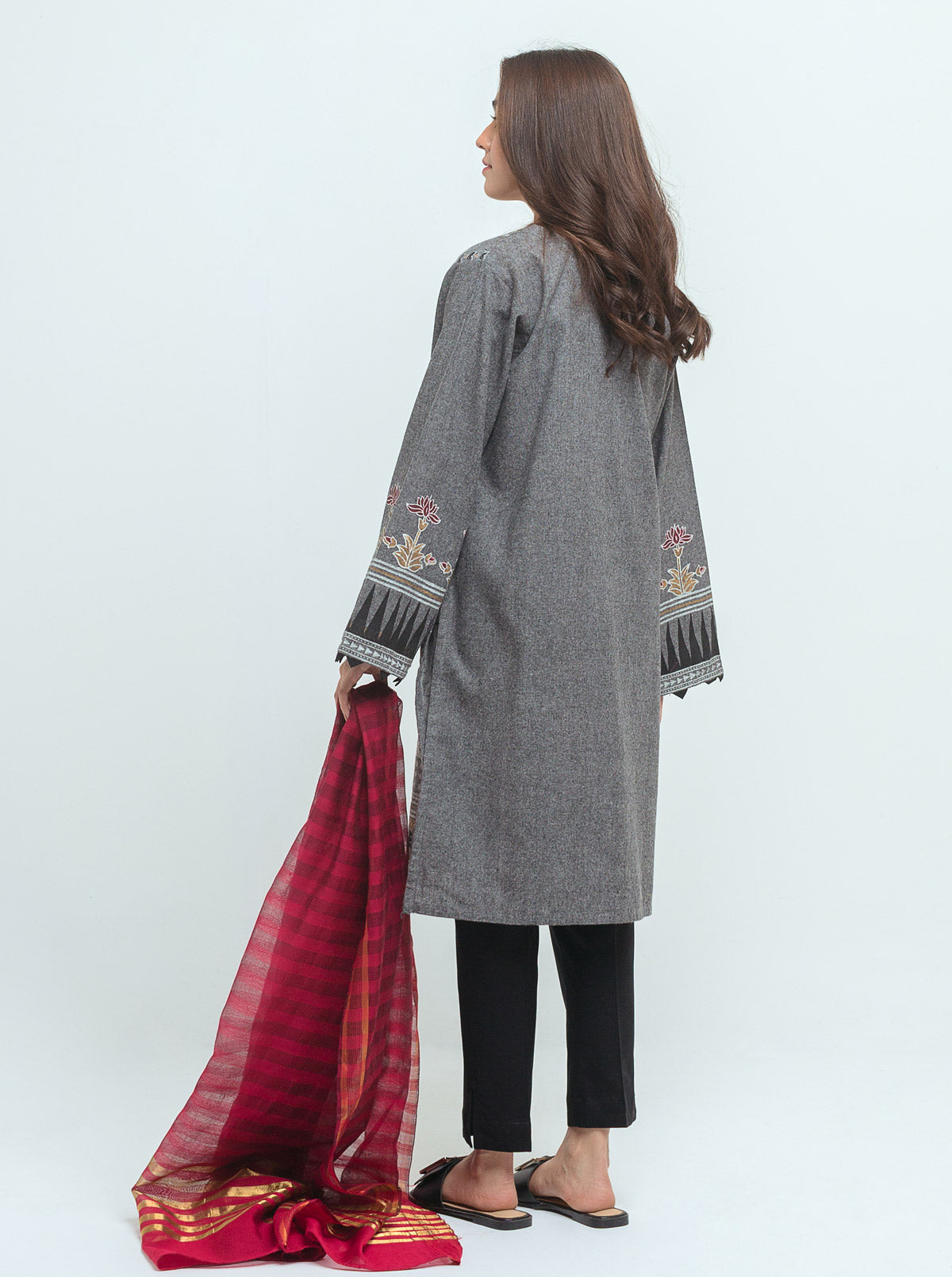 Beechtree - Block Printed Shirt With Dupatta