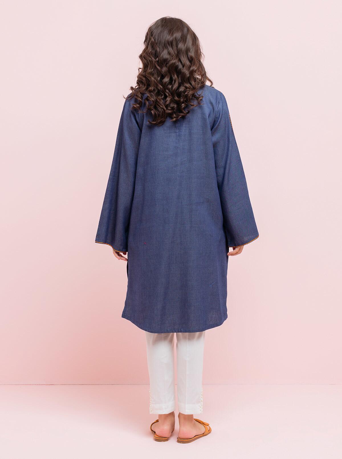 Beechtree - PRINTED DENIM DOBBY SHIRT (PRET)