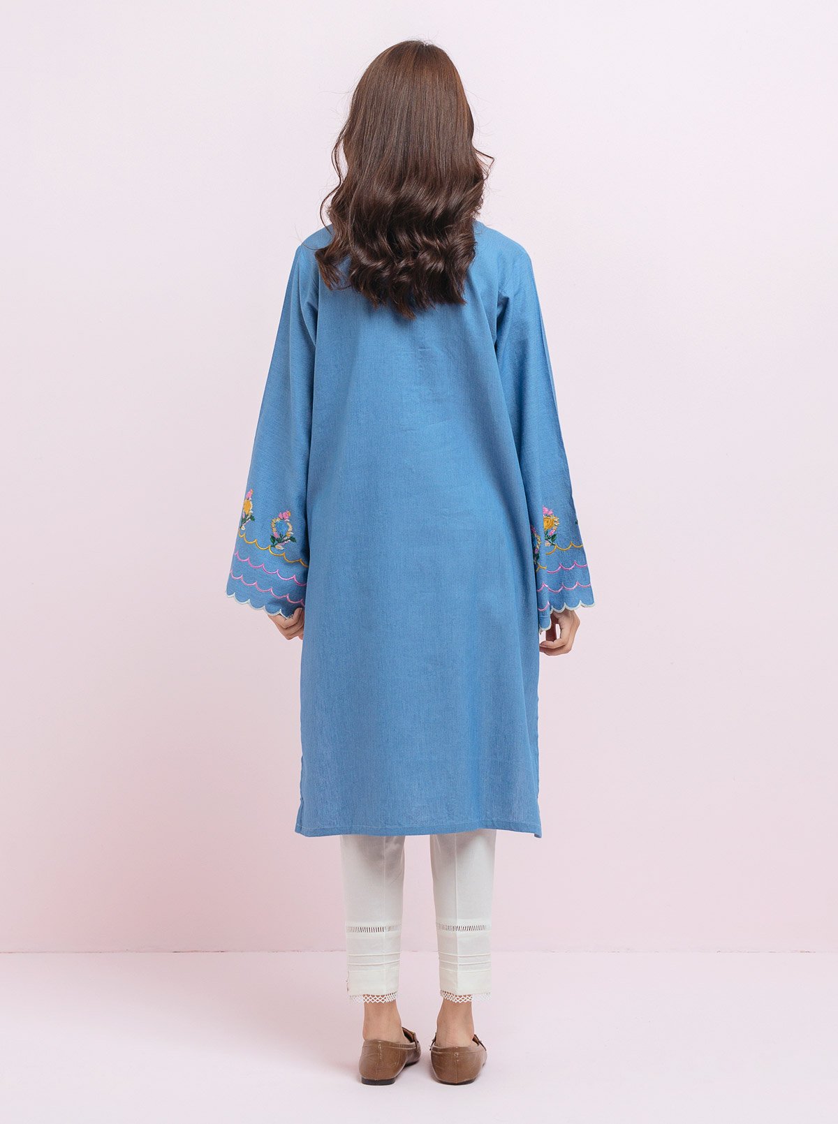 Beechtree - EMBROIDERED DENIM SHIRT (PRET)