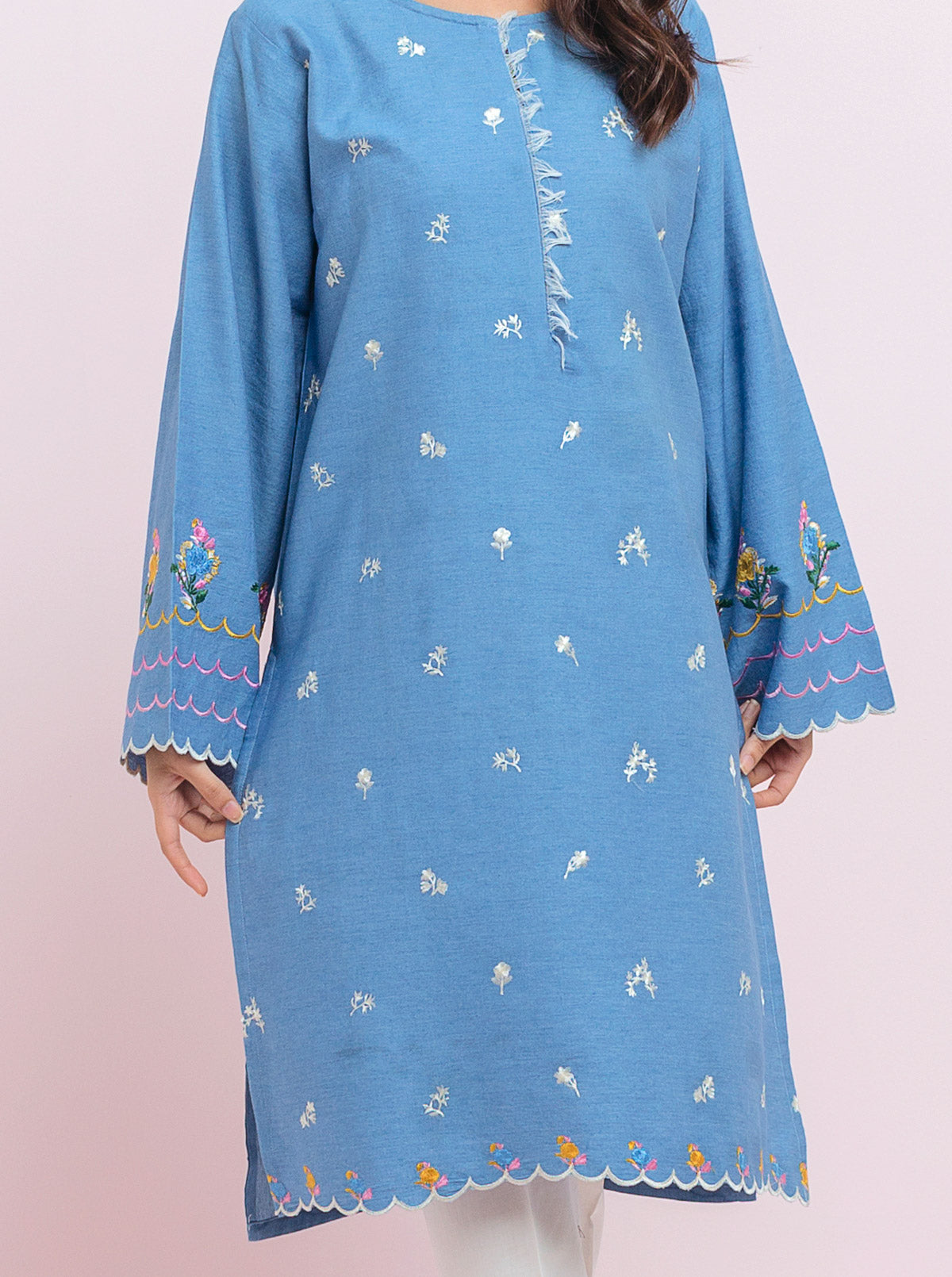 Beechtree - EMBROIDERED DENIM SHIRT (PRET)