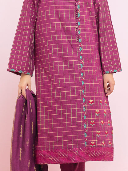 Beechtree - Embroidered Shirt With Dupatta