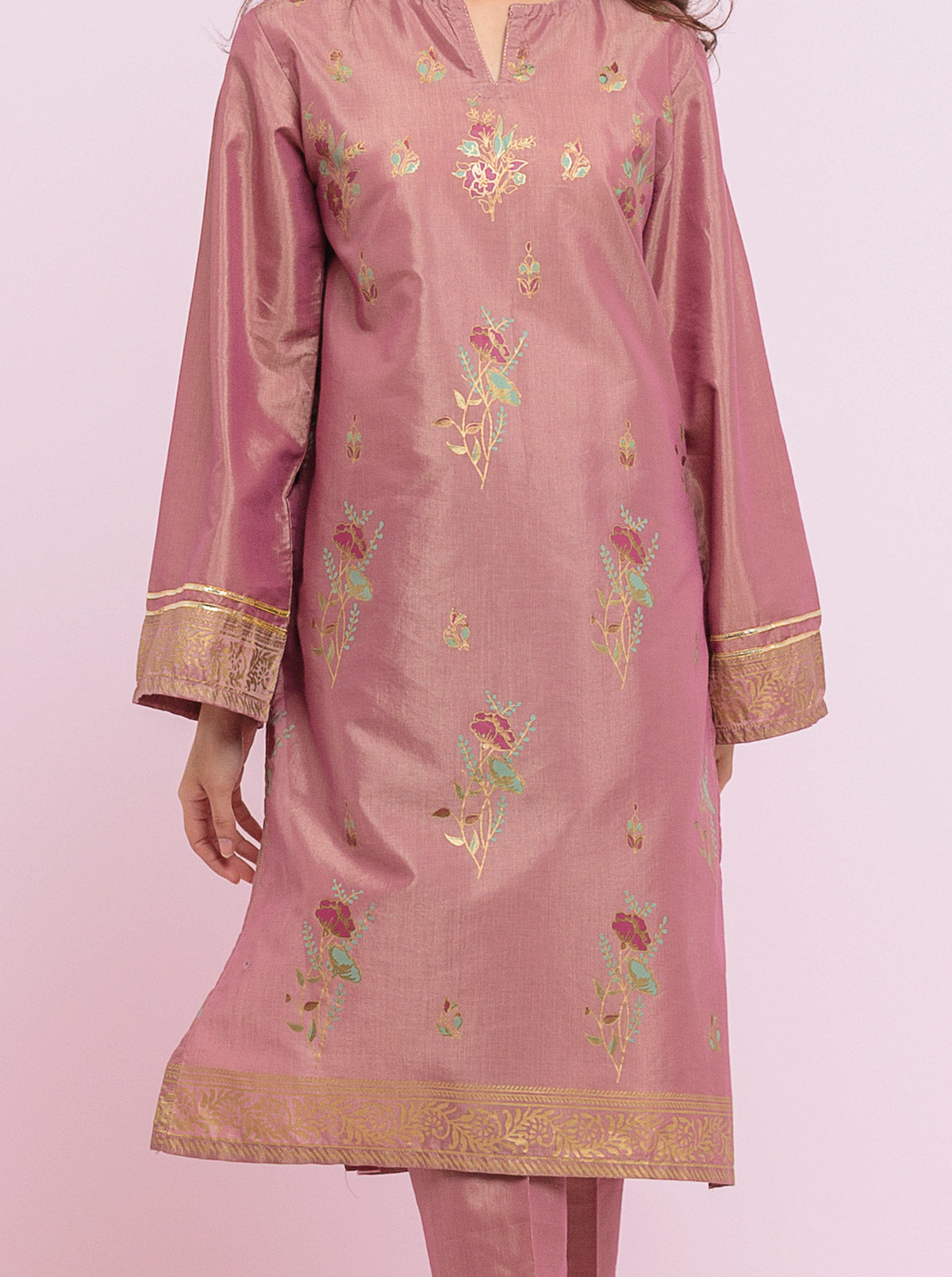 Beechtree - Printed Shirt With Embroidered Pant