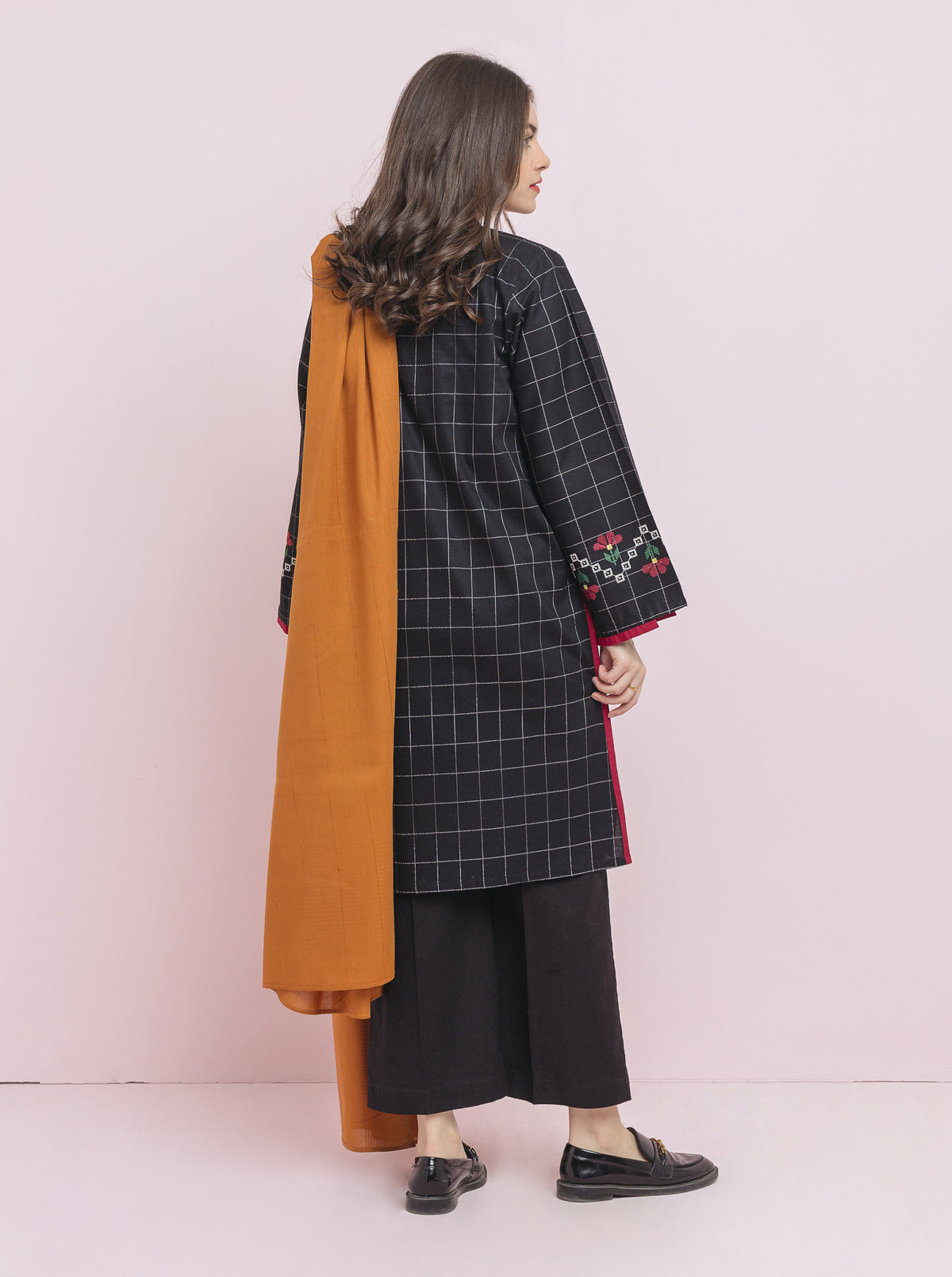 Beechtree - Embroidered Shirt With Dupatta