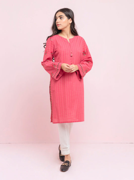 Beechtree - EMBROIDERED KHADDAR SHIRT (PRET)