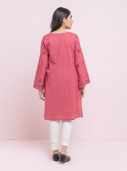 Beechtree - EMBROIDERED KHADDAR SHIRT (PRET)