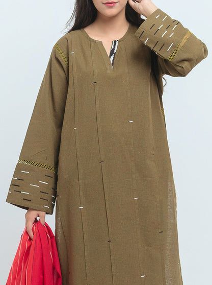 Beechtree - Embroidered Shirt With Dupatta