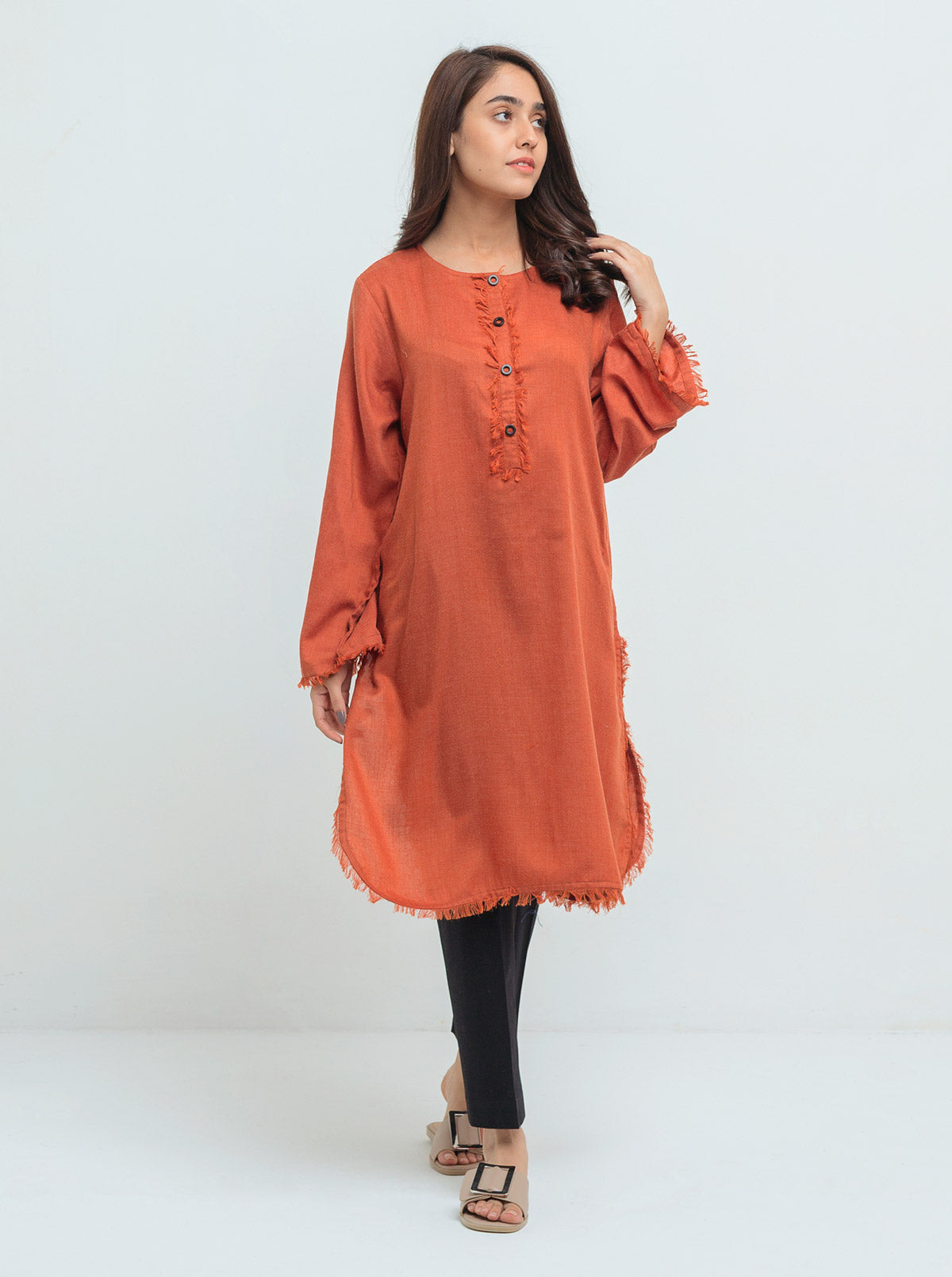 Beechtree - PRINTED POLYESTER VISCOSE SHIRT (PRET)