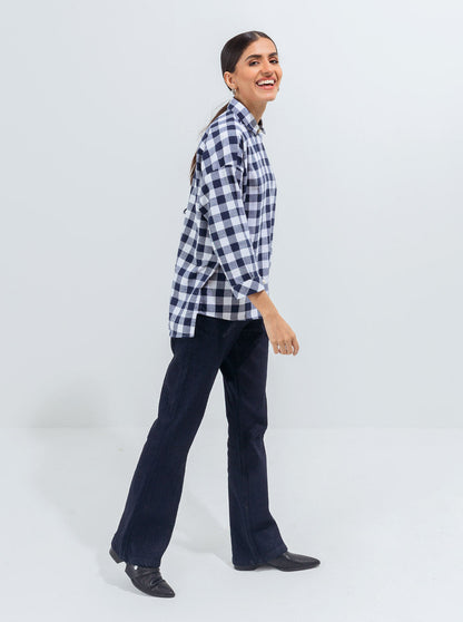 Beechtree - Flannel Check Pearl Button Top