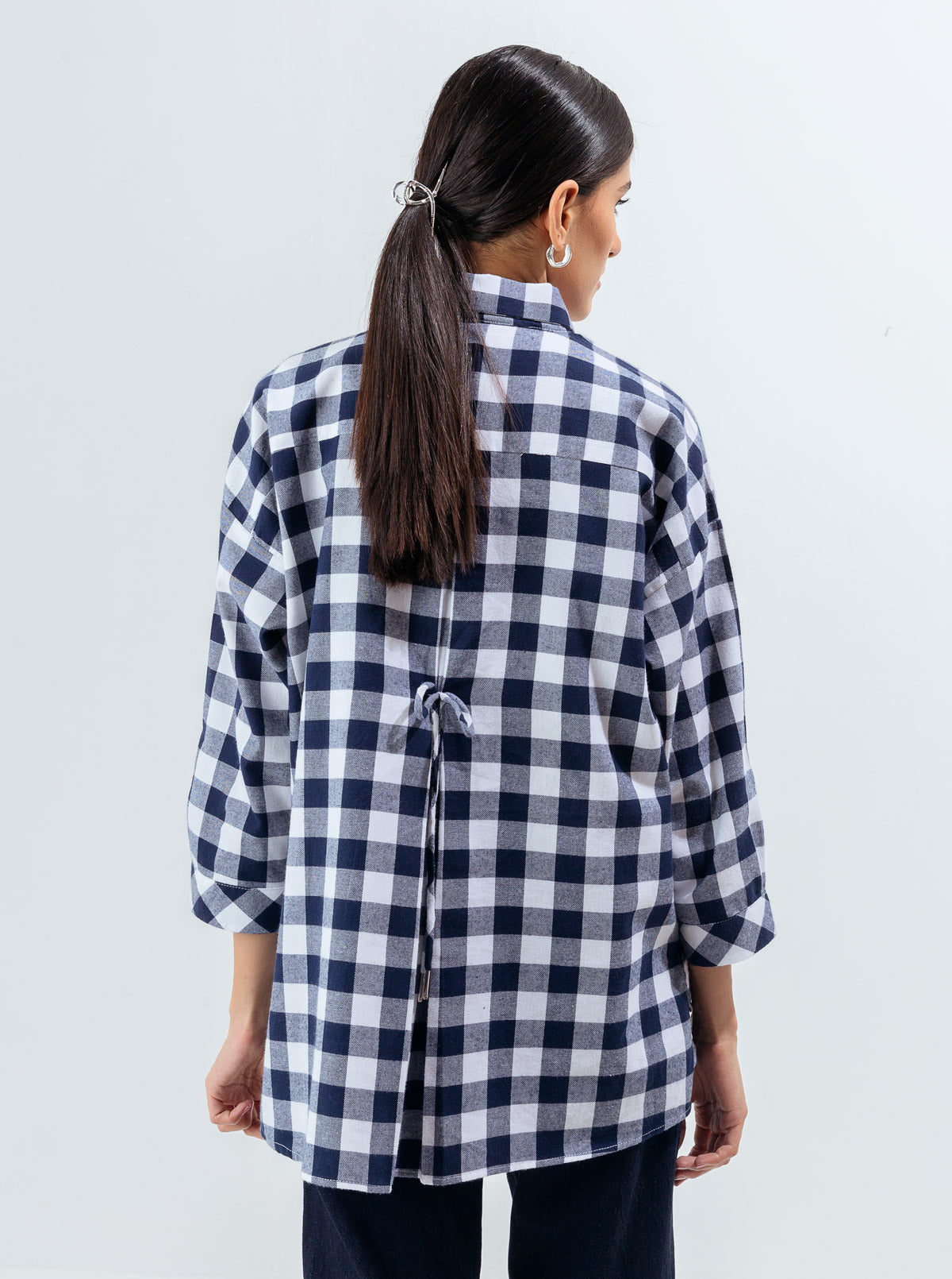 Beechtree - Flannel Check Pearl Button Top