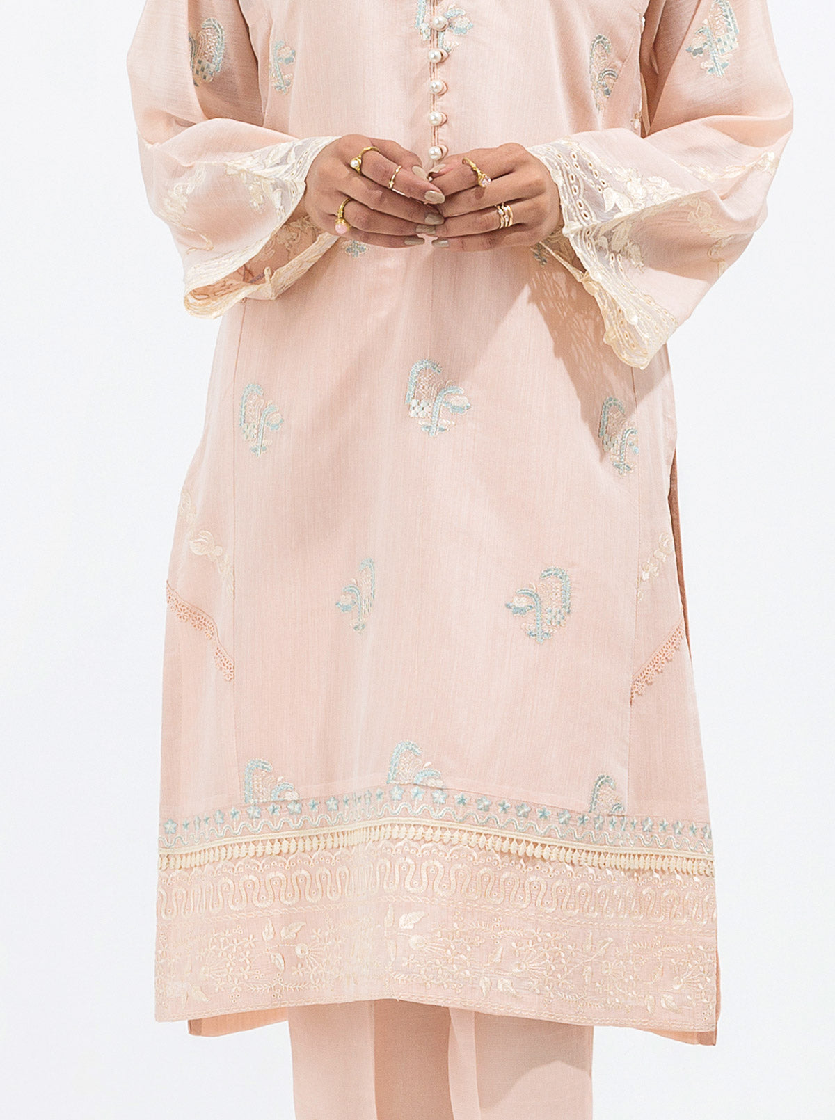 Beechtree - EMBROIDERED PAPER COTTON SHIRT (LUXURY PRET)