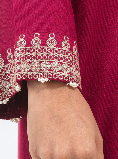 Beechtree - Embroidered Shirt With Dupatta