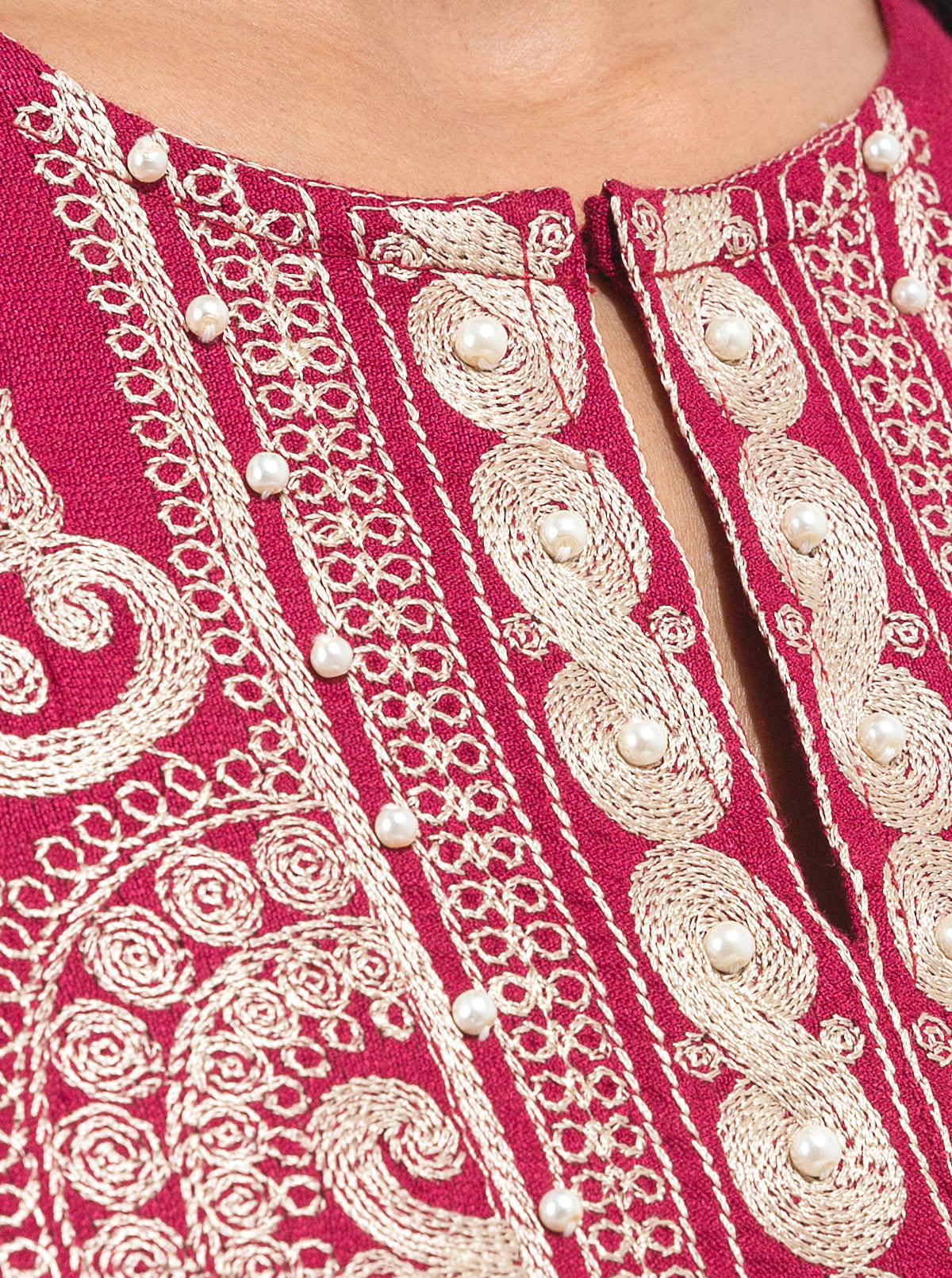 Beechtree - Embroidered Shirt With Dupatta