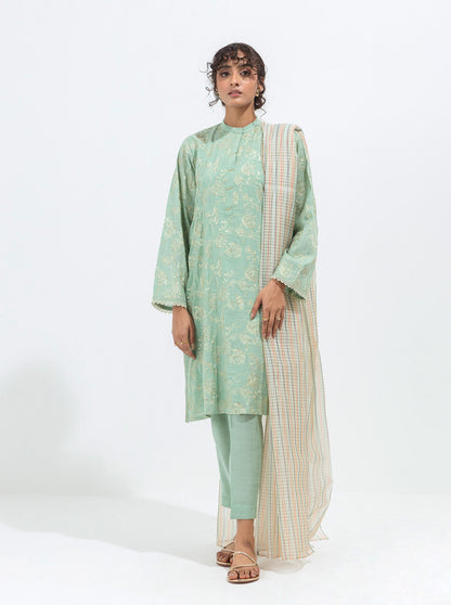 Beechtree - 2 PIECE EMBROIDERED PAPER COTTON SUIT (LUXURY PRET)