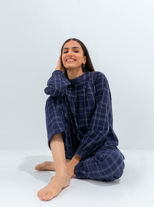 Beechtree - Navy Blue Check Co-Ord Set