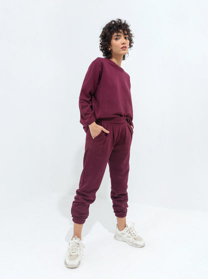 Beechtree - Burgundy Terry Tracksuit