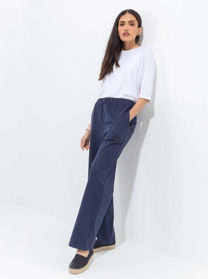 Beechtree - Navy Wide Leg Terry Pants